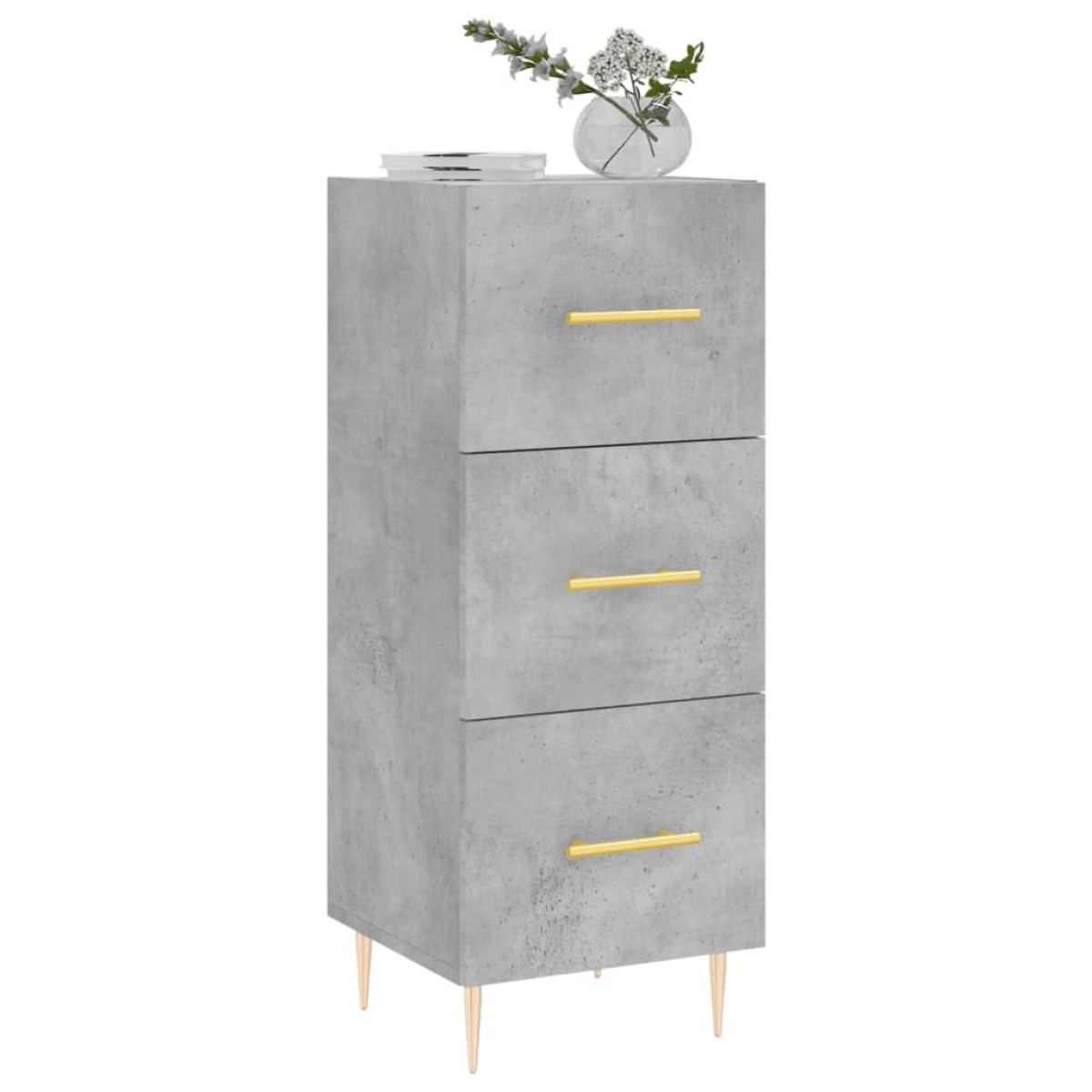 vidaXL Ντουλάπι Γκρι Σκυροδέματος 34,5x34x90 εκ. Επεξεργασμένο Ξύλο