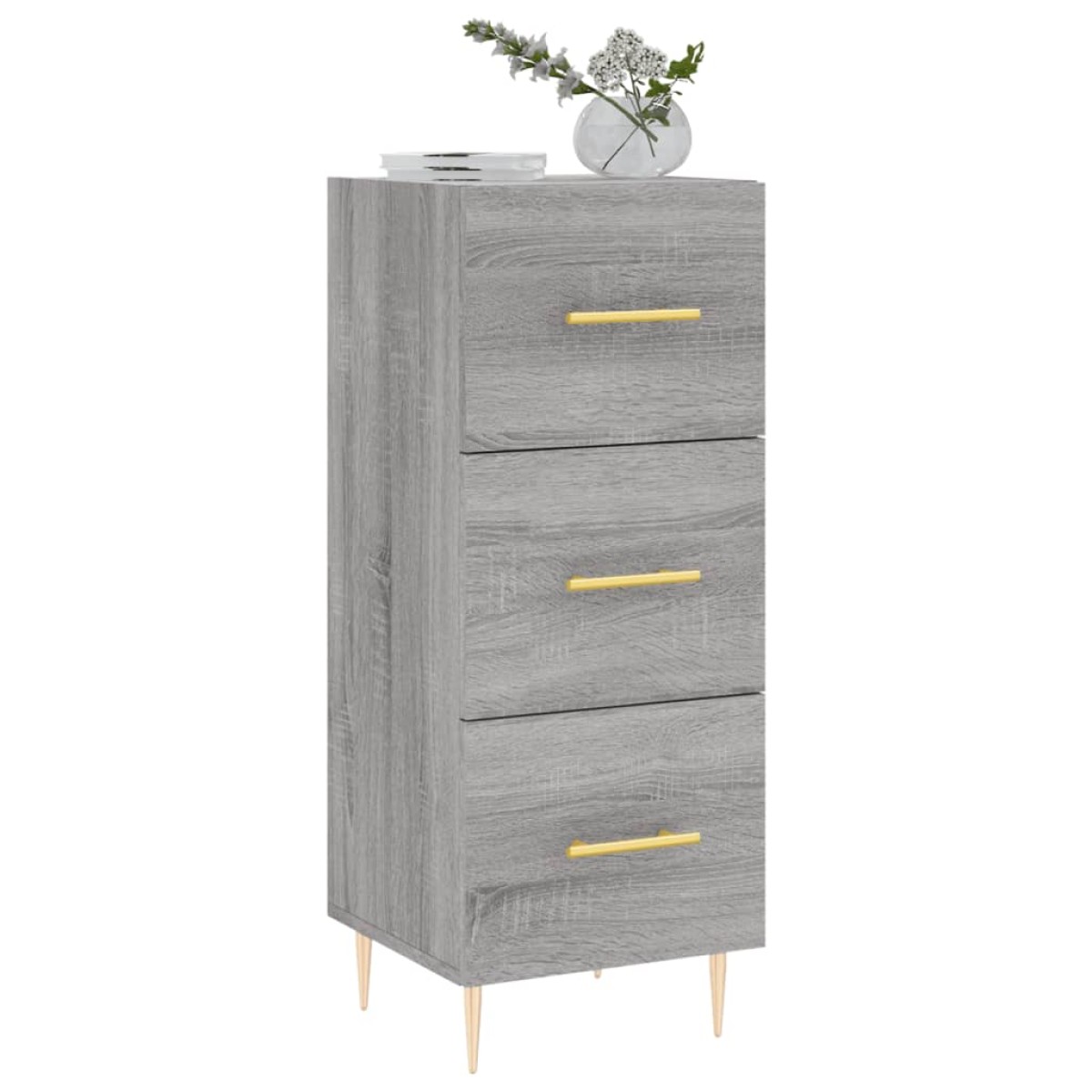 vidaXL Ντουλάπι Γκρι Sonoma 34,5x34x90 εκ. από Επεξεργασμένο Ξύλο