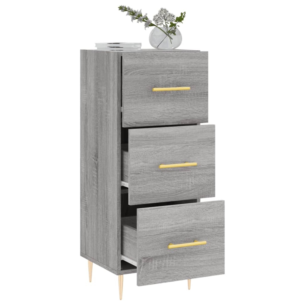 vidaXL Ντουλάπι Γκρι Sonoma 34,5x34x90 εκ. από Επεξεργασμένο Ξύλο