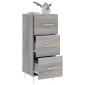 vidaXL Ντουλάπι Γκρι Sonoma 34,5x34x90 εκ. από Επεξεργασμένο Ξύλο