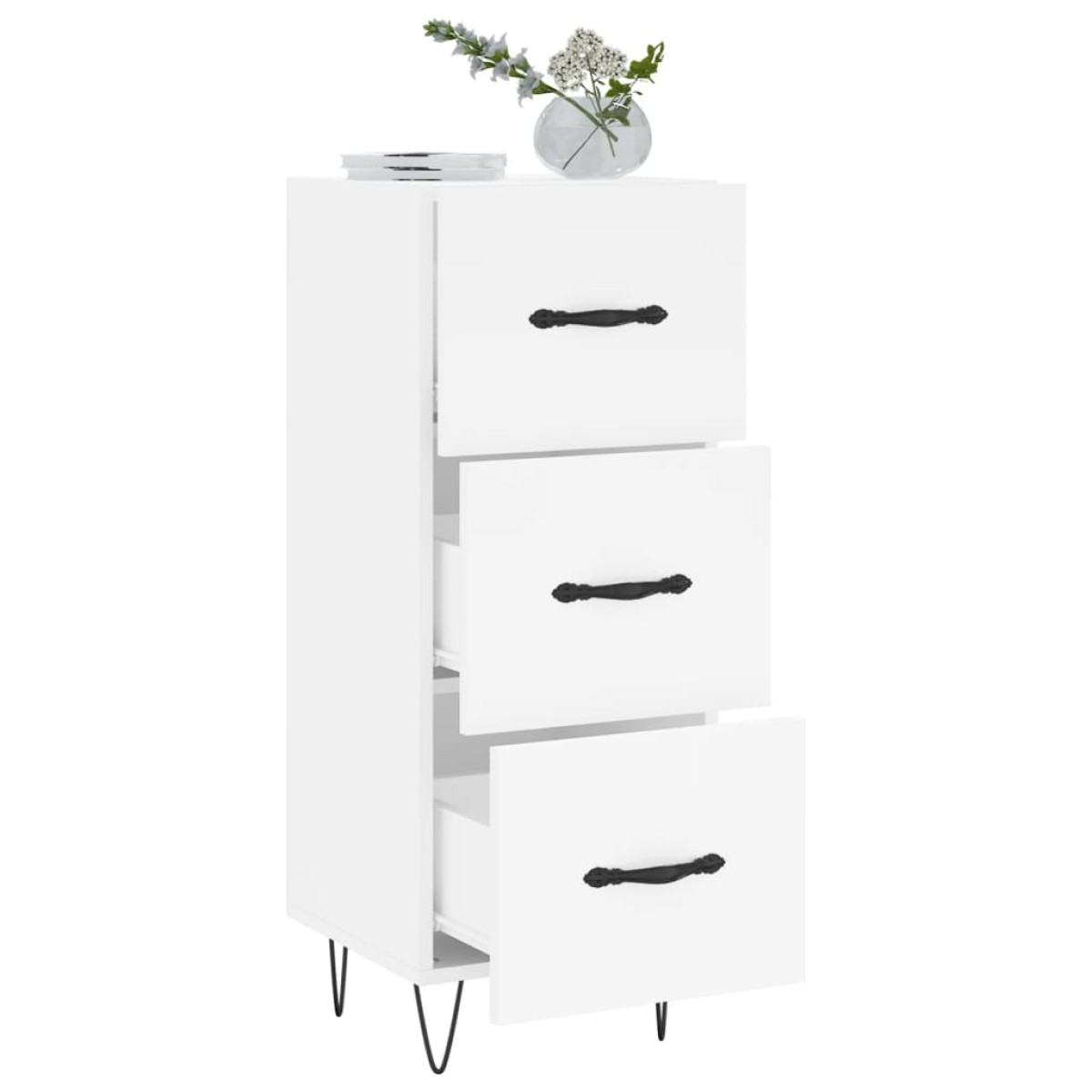 vidaXL Ντουλάπι Λευκό 34,5 x 34 x 90 εκ. από Επεξεργασμένο Ξύλο