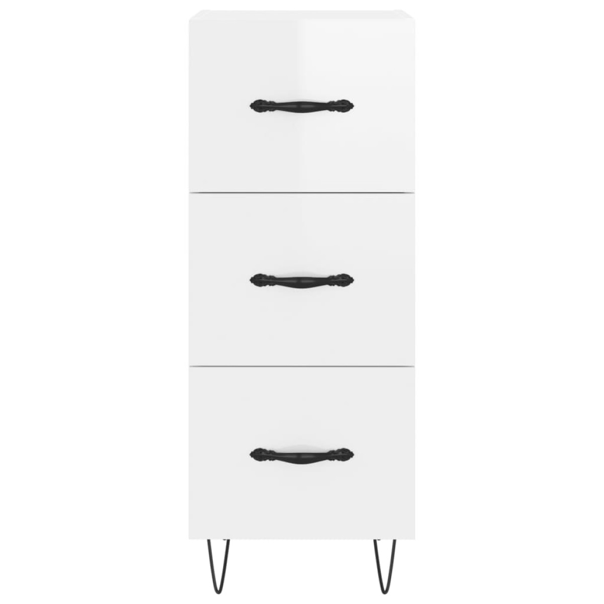 vidaXL Ντουλάπι Γυαλιστερό Λευκό 34,5x34x90 εκ. Επεξεργασμένο Ξύλο