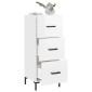 vidaXL Ντουλάπι Γυαλιστερό Λευκό 34,5x34x90 εκ. Επεξεργασμένο Ξύλο