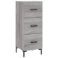 vidaXL Ντουλάπι Γκρι Sonoma 34,5x34x90 εκ. από Επεξεργασμένο Ξύλο