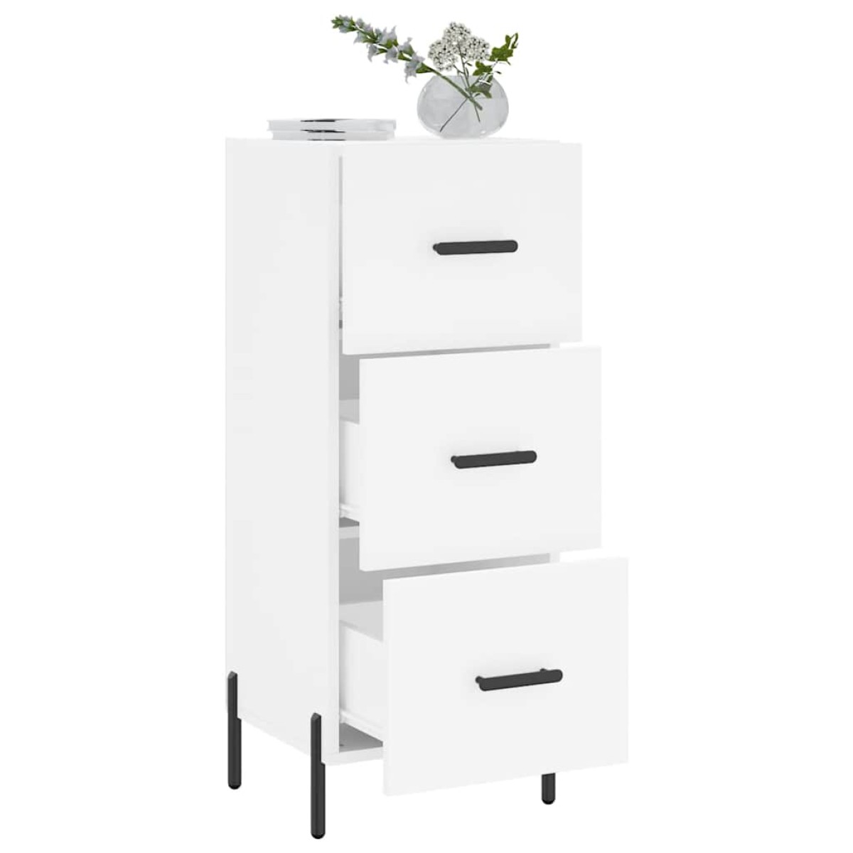 vidaXL Ντουλάπι Λευκό 34,5 x 34 x 90 εκ. από Επεξεργασμένο Ξύλο