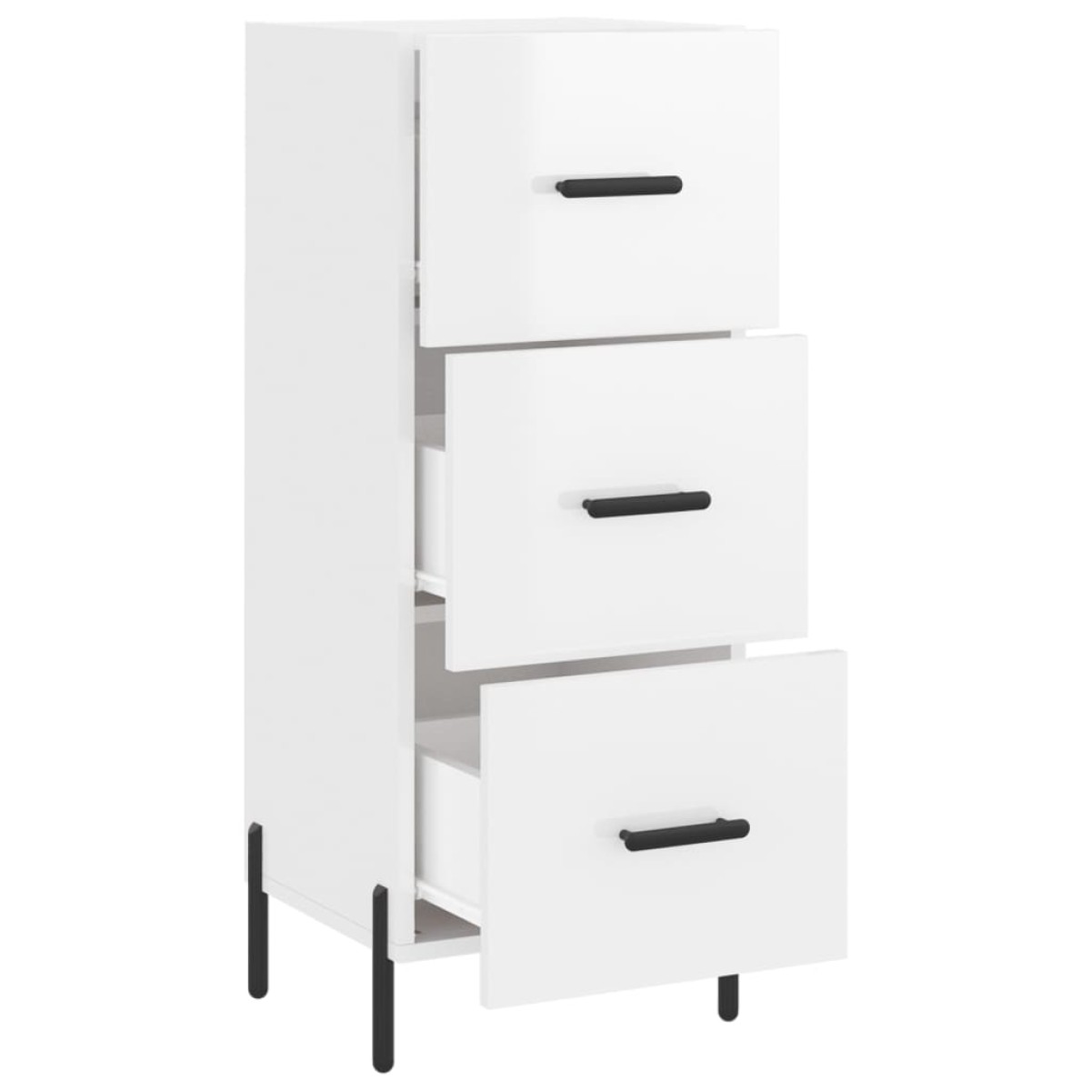 vidaXL Ντουλάπι Γυαλιστερό Λευκό 34,5x34x90 εκ. Επεξεργασμένο Ξύλο