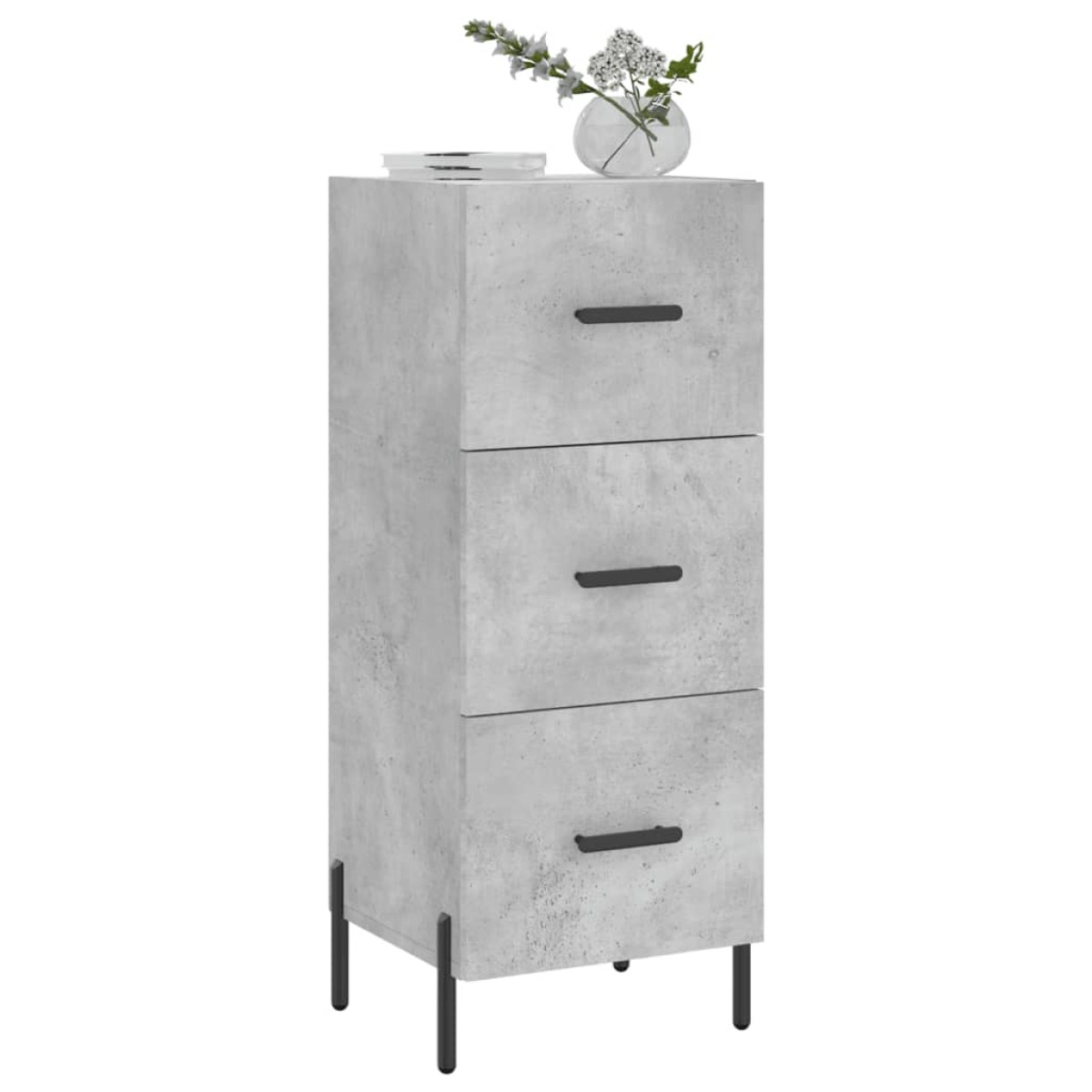 vidaXL Ντουλάπι Γκρι Σκυροδέματος 34,5x34x90 εκ. Επεξεργασμένο Ξύλο