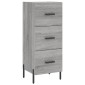 vidaXL Ντουλάπι Γκρι Sonoma 34,5x34x90 εκ. από Επεξεργασμένο Ξύλο