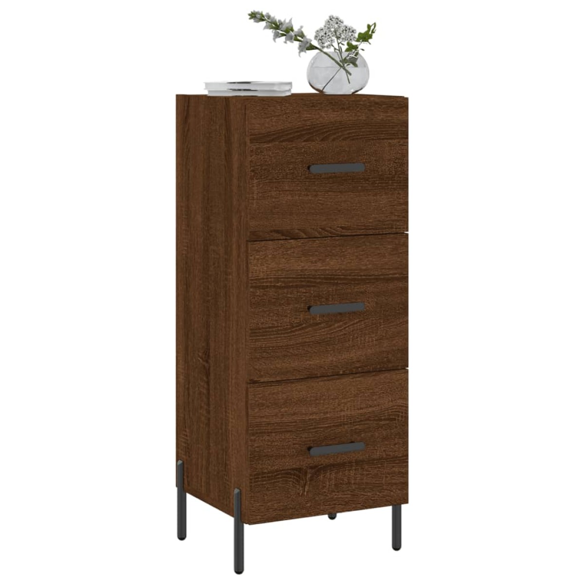 vidaXL Ντουλάπι Καφέ Δρυς 34,5 x 34 x 90 εκ. Επεξεργασμένο Ξύλο