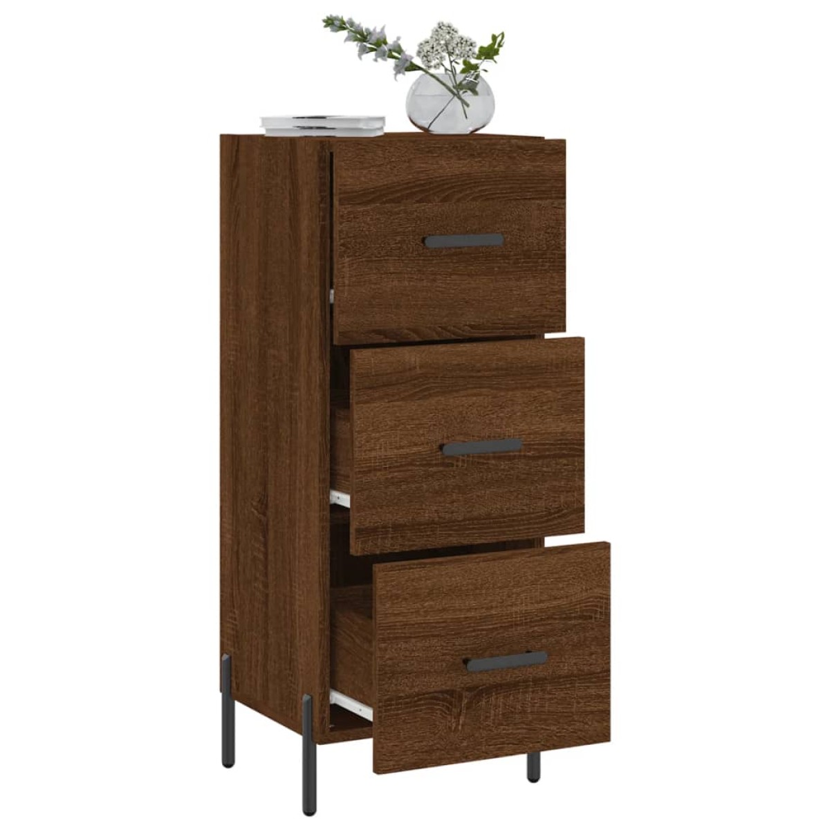 vidaXL Ντουλάπι Καφέ Δρυς 34,5 x 34 x 90 εκ. Επεξεργασμένο Ξύλο
