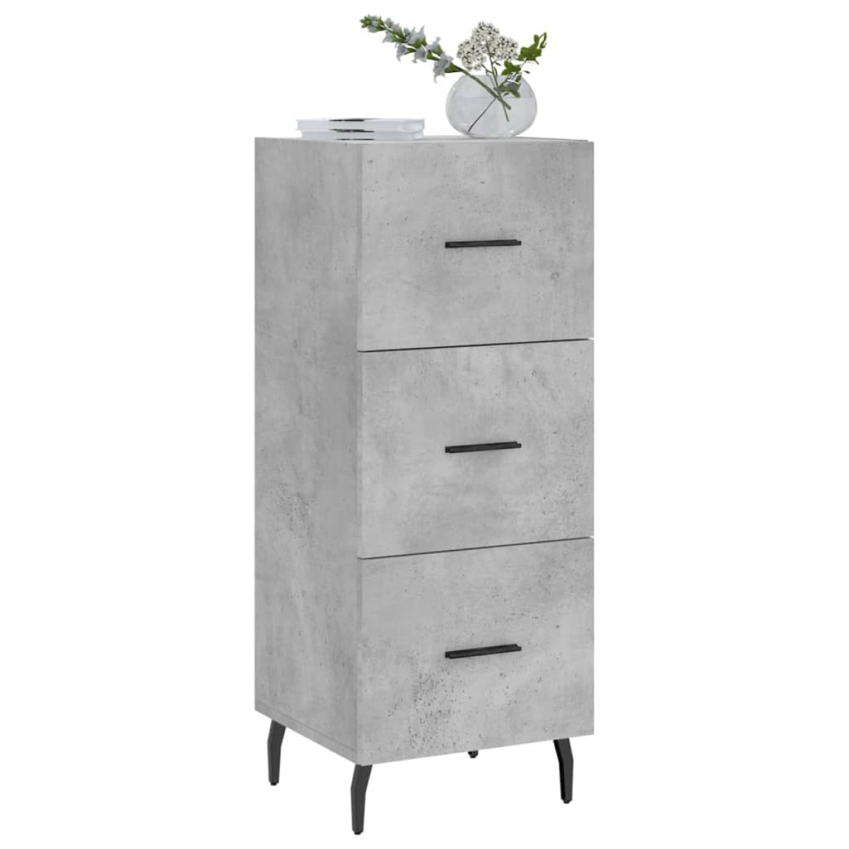 vidaXL Ντουλάπι Γκρι Σκυροδέματος 34,5x34x90 εκ. Επεξεργασμένο Ξύλο