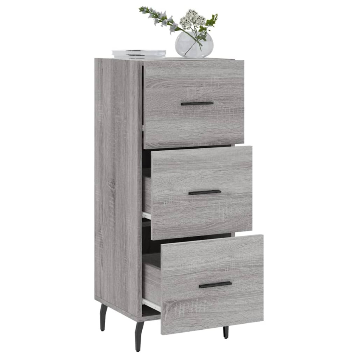 vidaXL Ντουλάπι Γκρι Sonoma 34,5x34x90 εκ. από Επεξεργασμένο Ξύλο