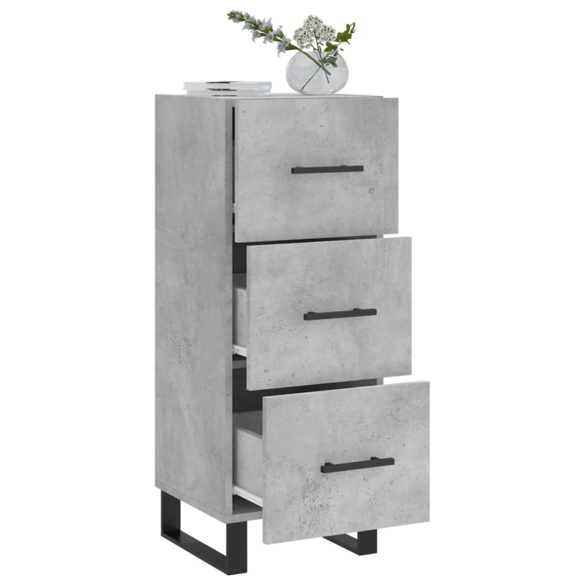 vidaXL Ντουλάπι Γκρι Σκυροδέματος 34,5x34x90 εκ. Επεξεργασμένο Ξύλο