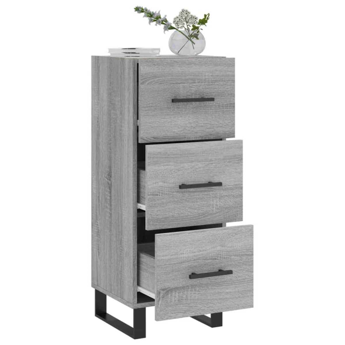 vidaXL Ντουλάπι Γκρι Sonoma 34,5x34x90 εκ. από Επεξεργασμένο Ξύλο