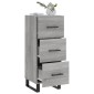 vidaXL Ντουλάπι Γκρι Sonoma 34,5x34x90 εκ. από Επεξεργασμένο Ξύλο