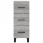vidaXL Ντουλάπι Γκρι Sonoma 34,5x34x90 εκ. από Επεξεργασμένο Ξύλο