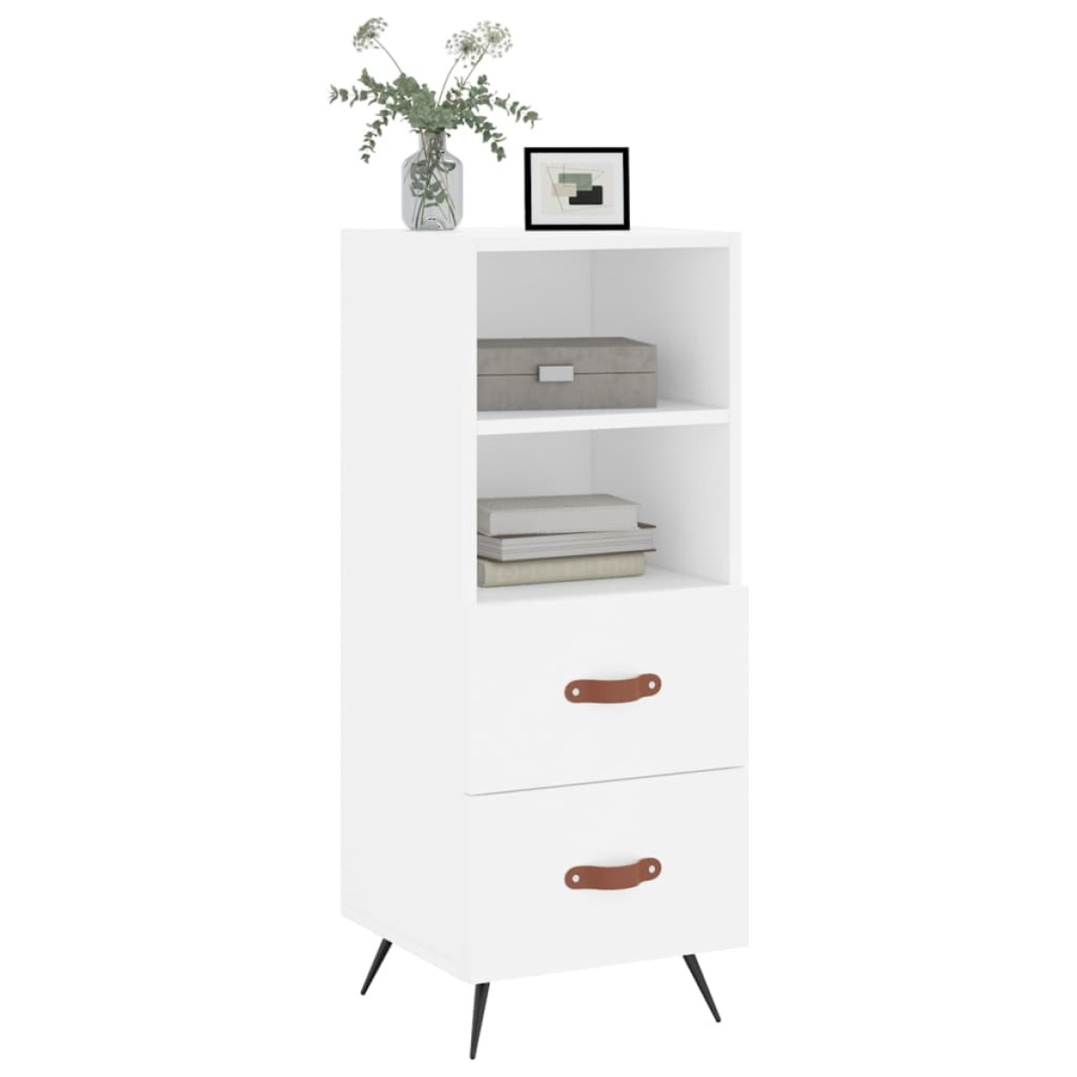 vidaXL Ντουλάπι Λευκό 34,5 x 34 x 90 εκ. από Επεξεργασμένο Ξύλο