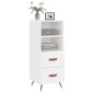 vidaXL Ντουλάπι Γυαλιστερό Λευκό 34,5x34x90 εκ. Επεξεργασμένο Ξύλο