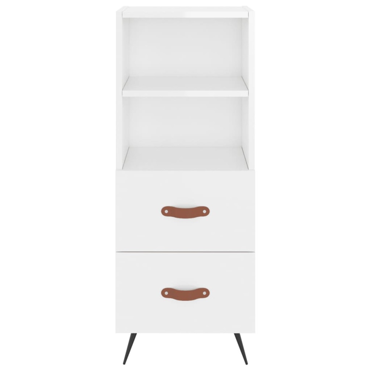vidaXL Ντουλάπι Γυαλιστερό Λευκό 34,5x34x90 εκ. Επεξεργασμένο Ξύλο