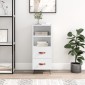 vidaXL Ντουλάπι Γυαλιστερό Λευκό 34,5x34x90 εκ. Επεξεργασμένο Ξύλο