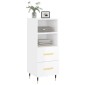 vidaXL Ντουλάπι Γυαλιστερό Λευκό 34,5x34x90 εκ. Επεξεργασμένο Ξύλο