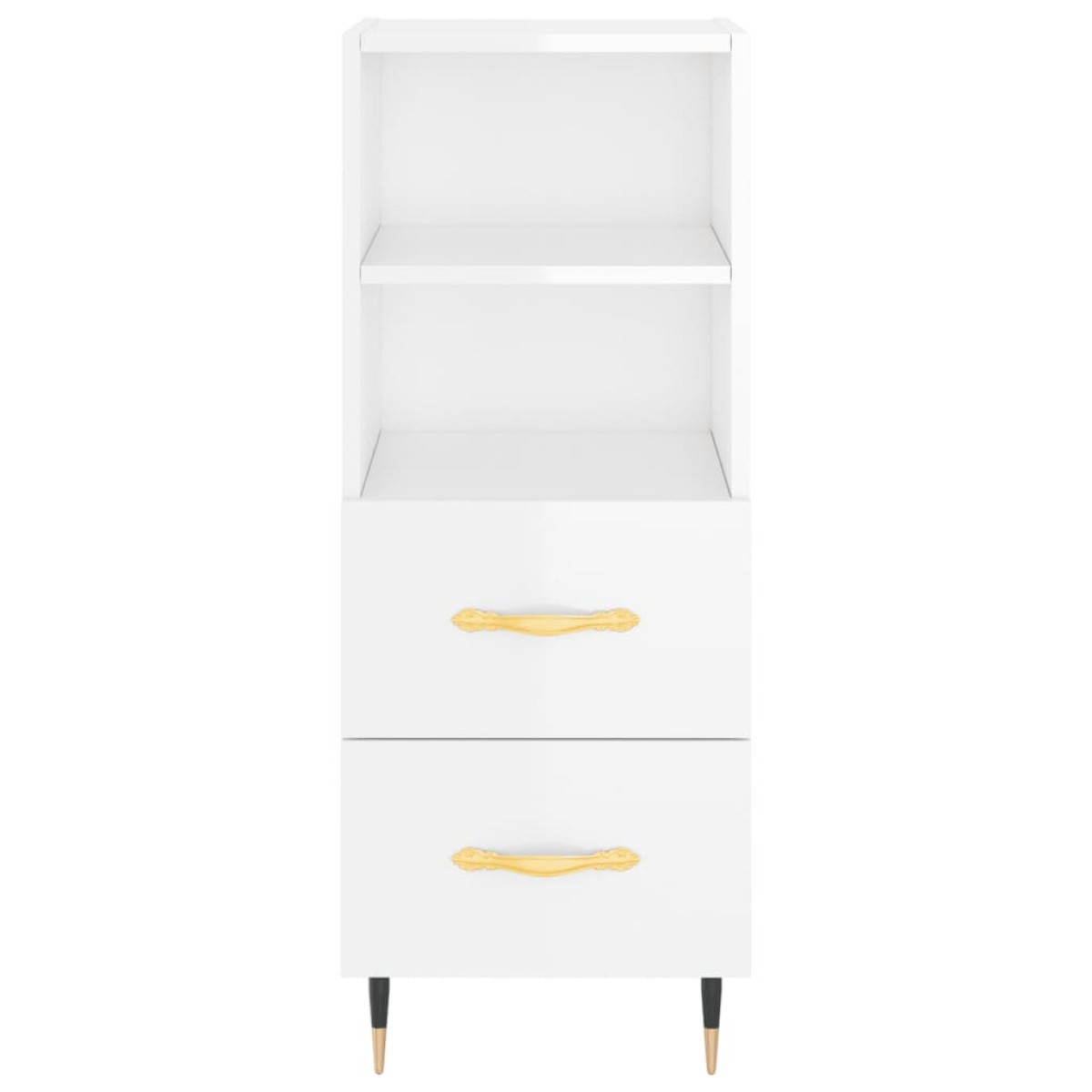 vidaXL Ντουλάπι Γυαλιστερό Λευκό 34,5x34x90 εκ. Επεξεργασμένο Ξύλο