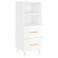 vidaXL Ντουλάπι Γυαλιστερό Λευκό 34,5x34x90 εκ. Επεξεργασμένο Ξύλο
