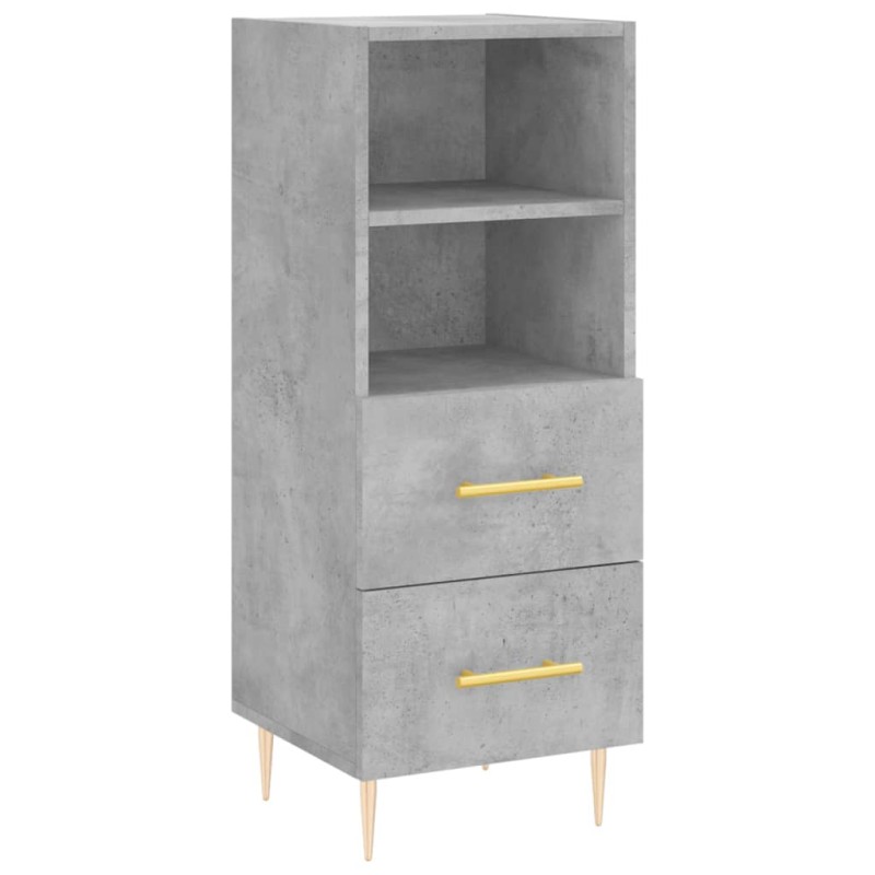 vidaXL Ντουλάπι Γκρι Σκυροδέματος 34,5x34x90 εκ. Επεξεργασμένο Ξύλο