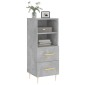 vidaXL Ντουλάπι Γκρι Σκυροδέματος 34,5x34x90 εκ. Επεξεργασμένο Ξύλο
