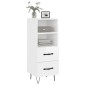 vidaXL Ντουλάπι Γυαλιστερό Λευκό 34,5x34x90 εκ. Επεξεργασμένο Ξύλο
