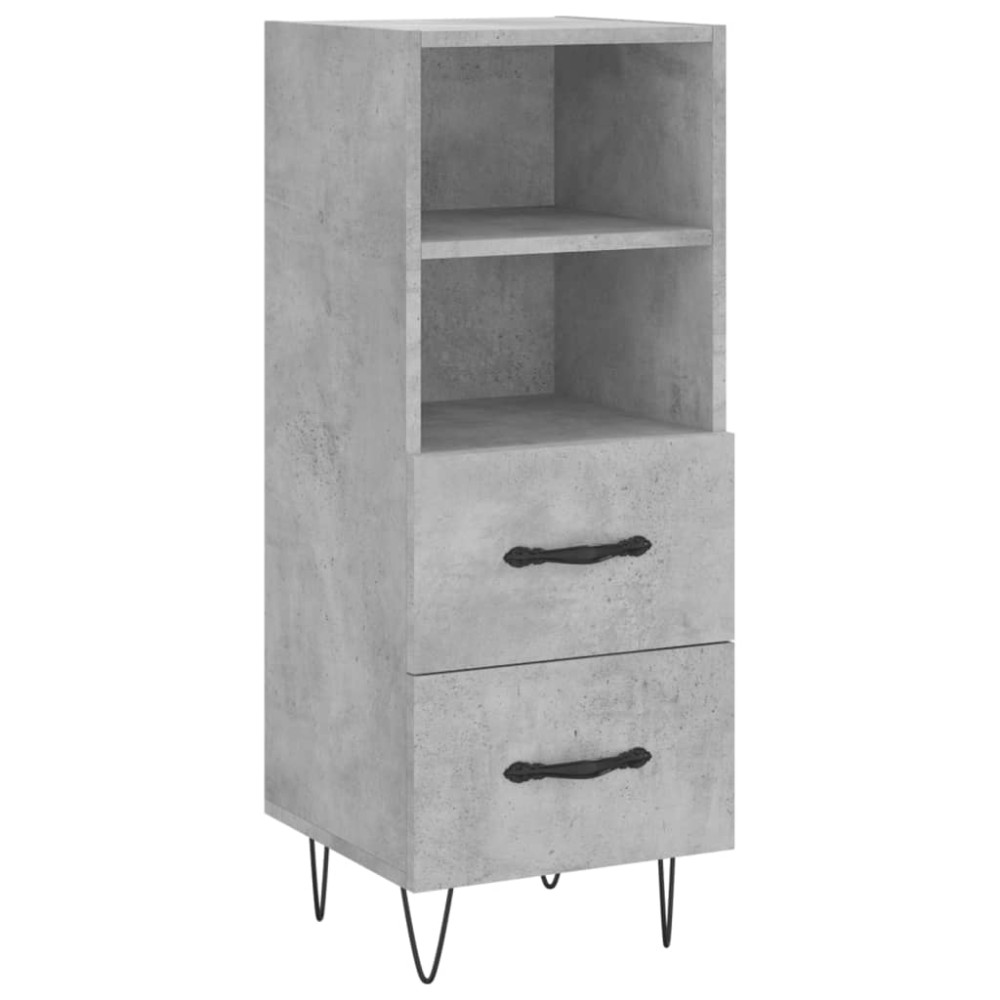 vidaXL Ντουλάπι Γκρι Σκυροδέματος 34,5x34x90 εκ. Επεξεργασμένο Ξύλο