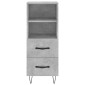 vidaXL Ντουλάπι Γκρι Σκυροδέματος 34,5x34x90 εκ. Επεξεργασμένο Ξύλο