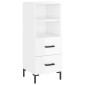 vidaXL Ντουλάπι Γυαλιστερό Λευκό 34,5x34x90 εκ. Επεξεργασμένο Ξύλο