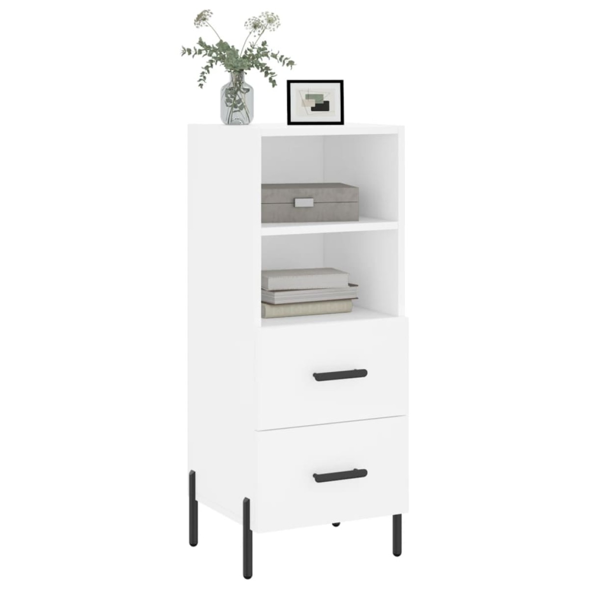vidaXL Ντουλάπι Λευκό 34,5 x 34 x 90 εκ. από Επεξεργασμένο Ξύλο
