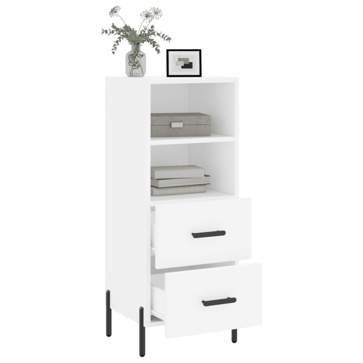 vidaXL Ντουλάπι Λευκό 34,5 x 34 x 90 εκ. από Επεξεργασμένο Ξύλο