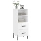 vidaXL Ντουλάπι Γυαλιστερό Λευκό 34,5x34x90 εκ. Επεξεργασμένο Ξύλο