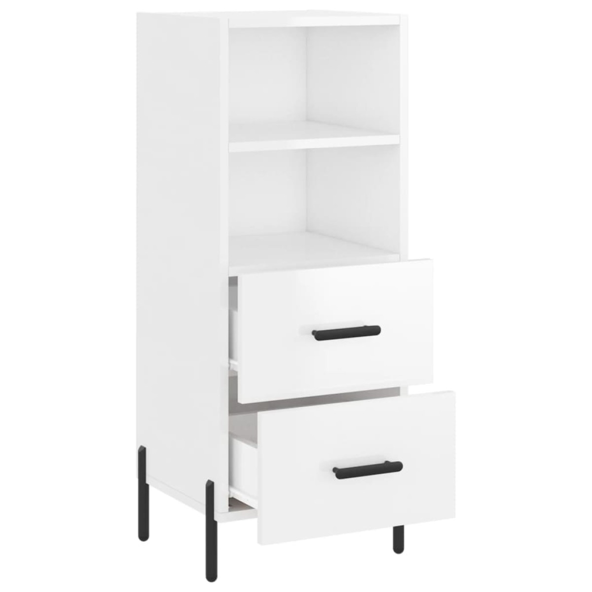 vidaXL Ντουλάπι Γυαλιστερό Λευκό 34,5x34x90 εκ. Επεξεργασμένο Ξύλο
