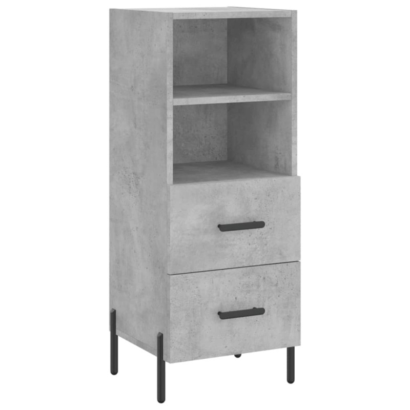 vidaXL Ντουλάπι Γκρι Σκυροδέματος 34,5x34x90 εκ. Επεξεργασμένο Ξύλο