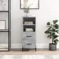 vidaXL Ντουλάπι Γκρι Σκυροδέματος 34,5x34x90 εκ. Επεξεργασμένο Ξύλο