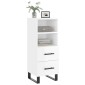 vidaXL Ντουλάπι Γυαλιστερό Λευκό 34,5x34x90 εκ. Επεξεργασμένο Ξύλο