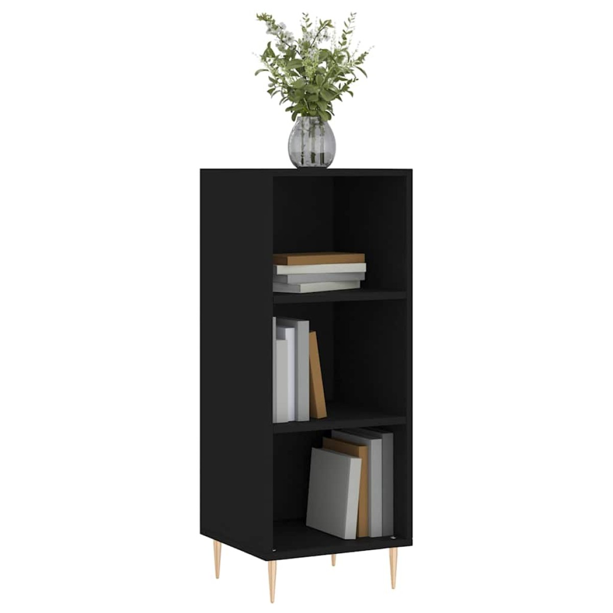 vidaXL Ντουλάπι Μαύρο 34,5x32,5x90 εκ. Επεξεργασμένο Ξύλο