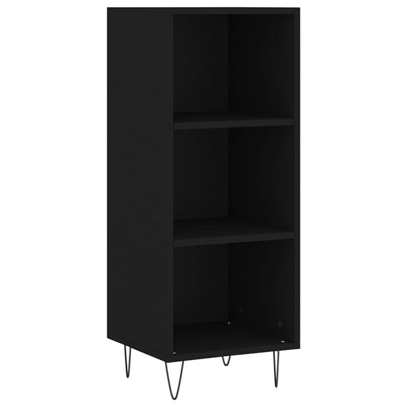 vidaXL Ντουλάπι Μαύρο 34,5x32,5x90 εκ. Επεξεργασμένο Ξύλο