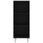 vidaXL Ντουλάπι Μαύρο 34,5x32,5x90 εκ. Επεξεργασμένο Ξύλο