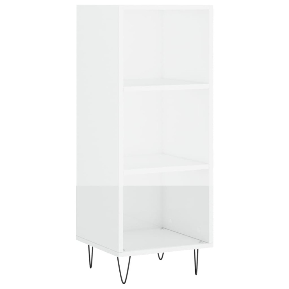vidaXL Ντουλάπι Γυαλιστερό Λευκό 34,5 x 32,5 x 90 εκ. Επεξεργ. Ξύλο