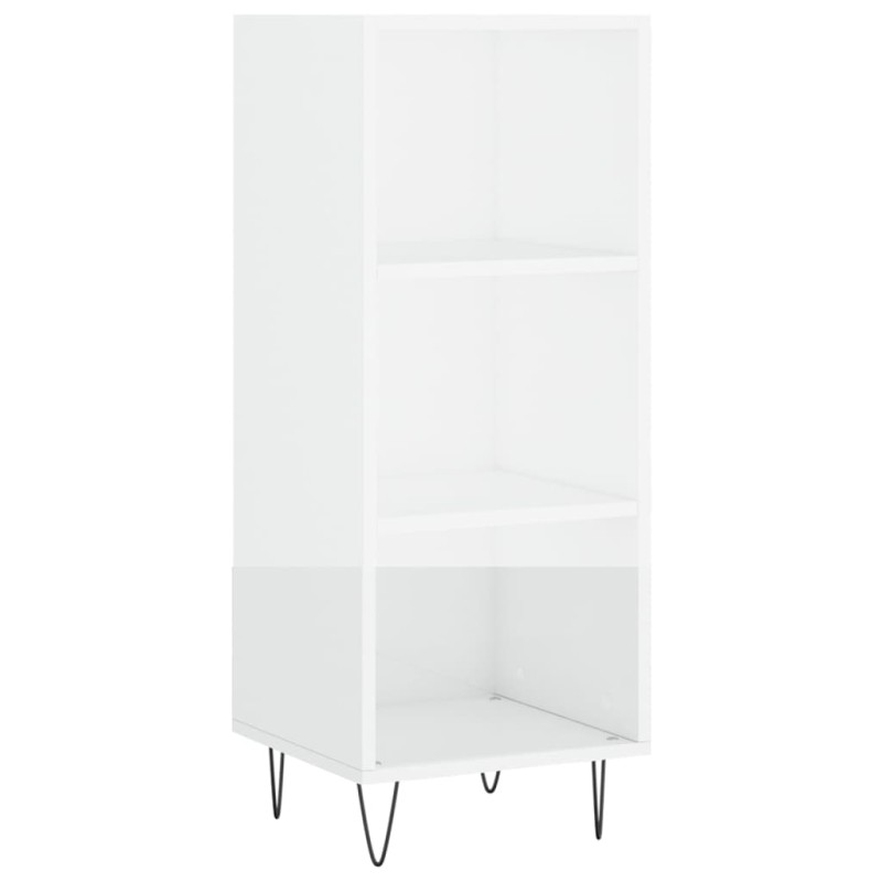 vidaXL Ντουλάπι Γυαλιστερό Λευκό 34,5 x 32,5 x 90 εκ. Επεξεργ. Ξύλο