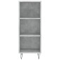 vidaXL Ντουλάπι Γκρι Σκυροδέματος 34,5x32,5x90 εκ. Επεξεργασμένο Ξύλο