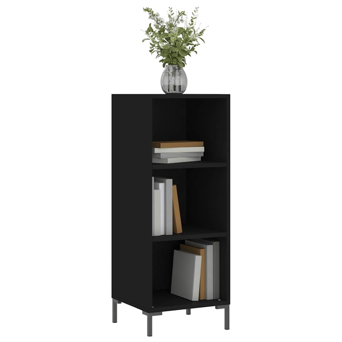 vidaXL Ντουλάπι Μαύρο 34,5x32,5x90 εκ. Επεξεργασμένο Ξύλο