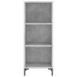 vidaXL Ντουλάπι Γκρι Σκυροδέματος 34,5x32,5x90 εκ. Επεξεργασμένο Ξύλο