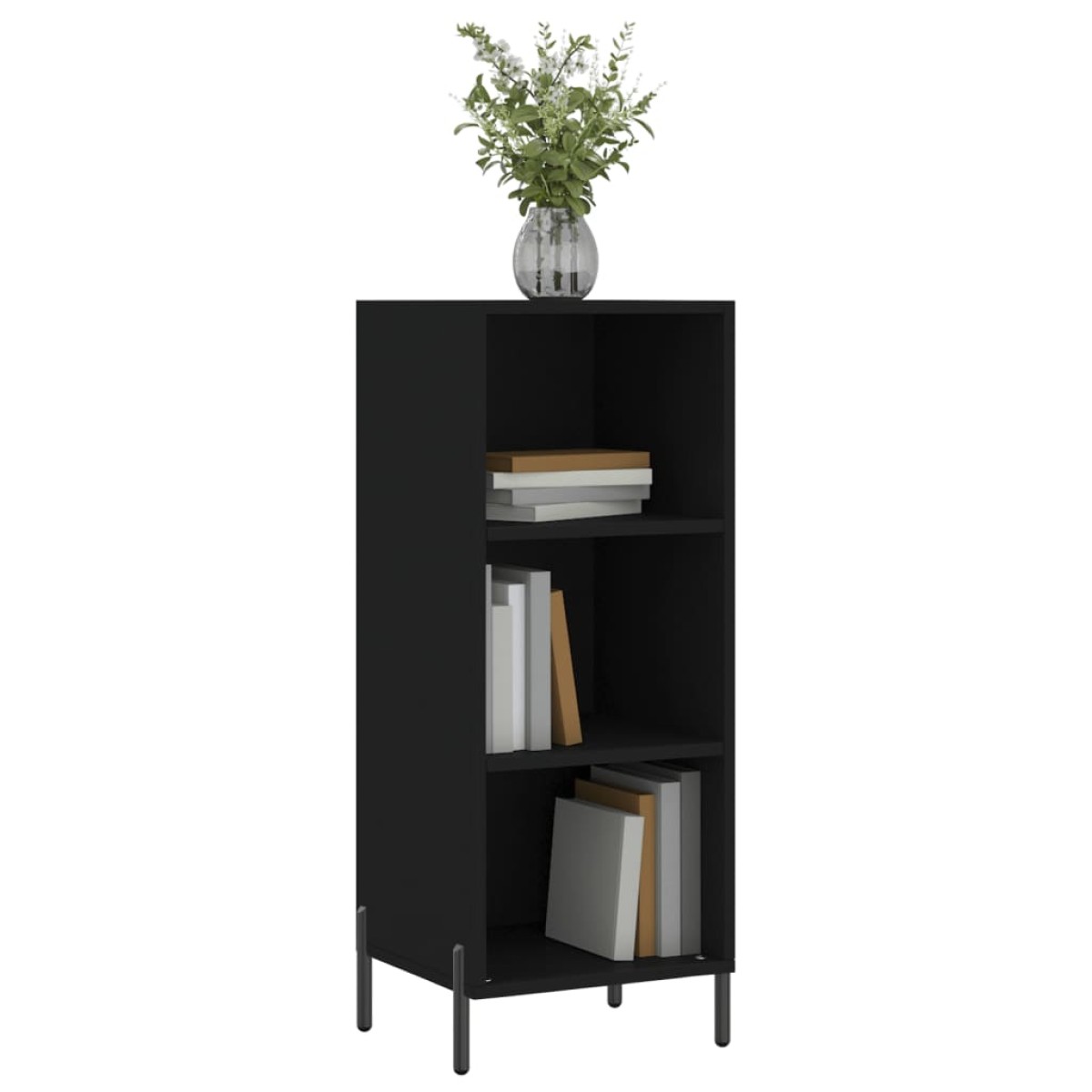 vidaXL Ντουλάπι Μαύρο 34,5x32,5x90 εκ. Επεξεργασμένο Ξύλο