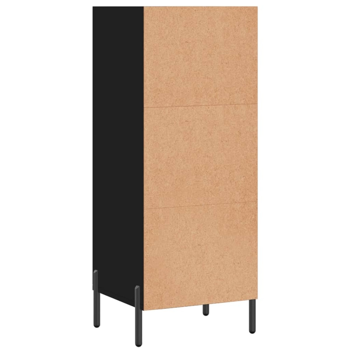 vidaXL Ντουλάπι Μαύρο 34,5x32,5x90 εκ. Επεξεργασμένο Ξύλο